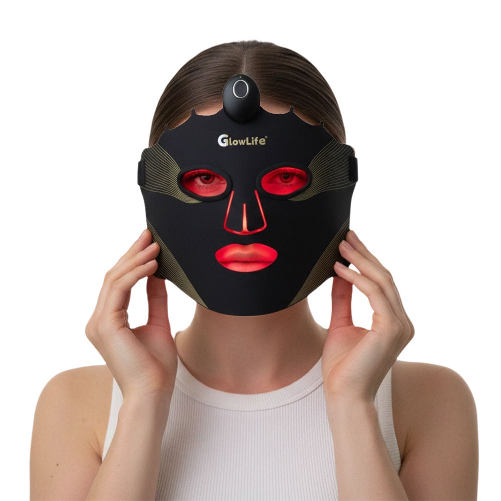 Wireless LED light therapy mask for flexible at-home face mask skin care routine