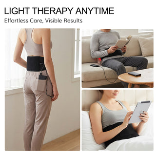 Infrared light therapy belt with 120 high-density LEDs for waist back and leg care