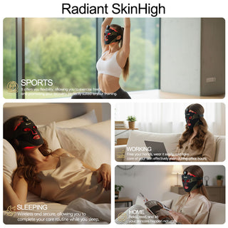 Infrared face mask for deeper skin repair circulation support and facial glow
