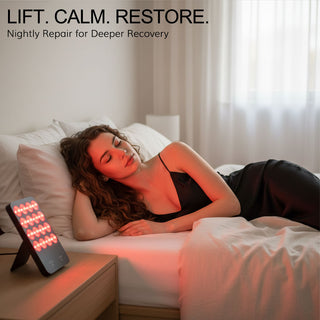 Red light therapy at home for face skin glow fine lines and firmer-looking complexion