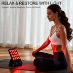 Portable LED light therapy panel for neck care wrinkles and smoother-looking skin