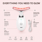 VanqHeal facial sculpting device with USB cable, ABS body, stainless massage head and 3 light modes