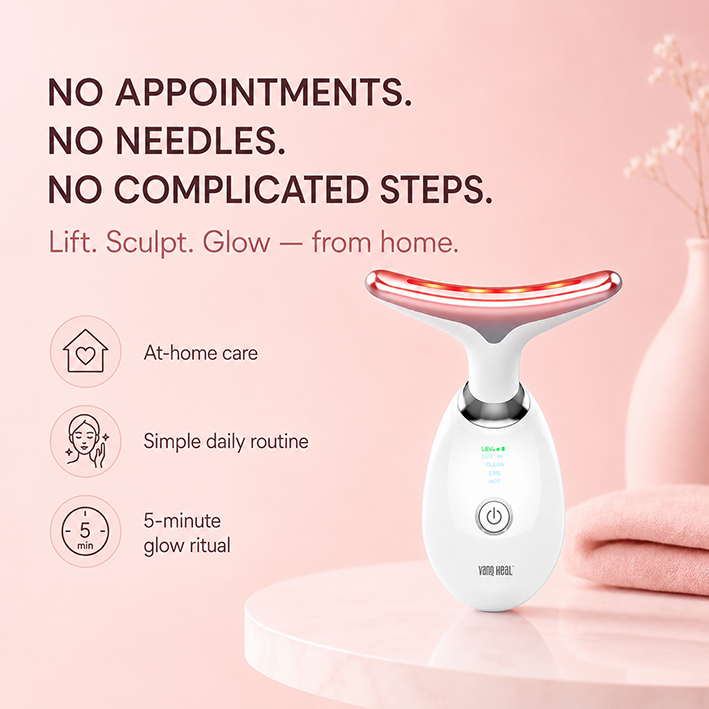 At-home facial lift wand for simple 5-minute glow ritual without appointments or needles