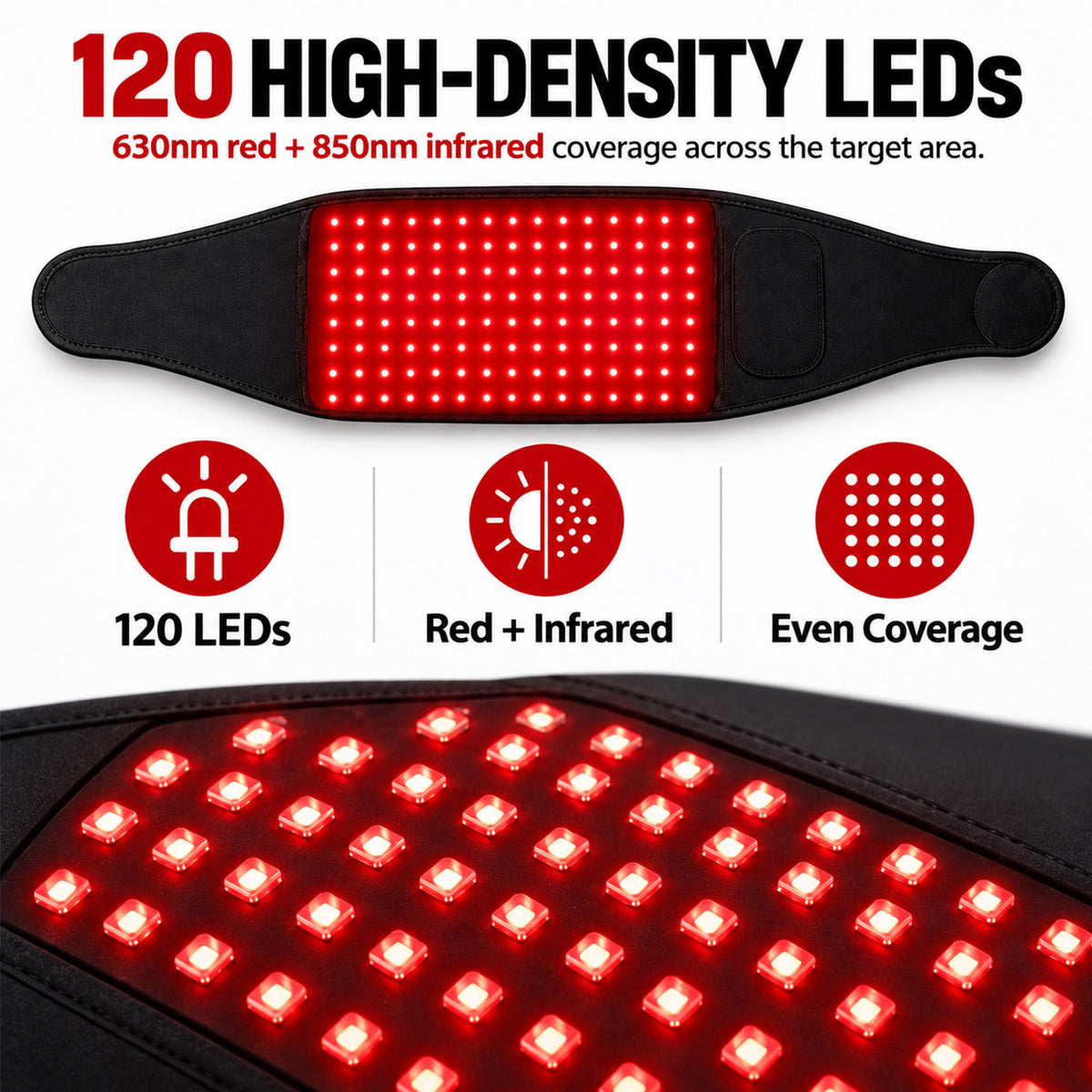 Infrared Red Light Therapy Vibration Belt