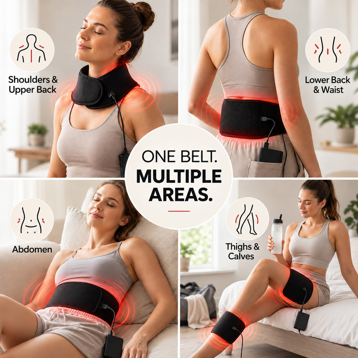 Infrared Red Light Therapy Vibration Belt