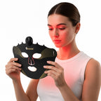 Soft silicone LED mask designed for comfortable red light therapy at home