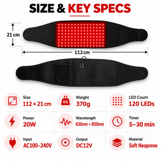Infrared Red Light Therapy Vibration Belt