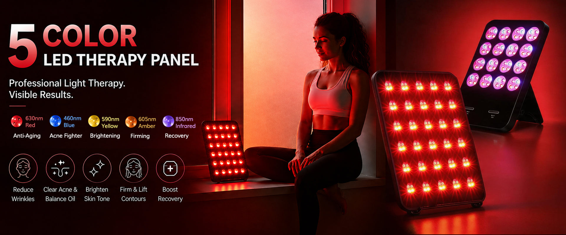 Infrared light therapy device for body recovery muscle relaxation and wellness care