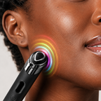 Handheld LED facial massager for light therapy for skin brightening and renewal