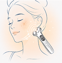 EMS facial massage roller for brighter-looking skin and pigmentation care support