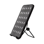 Adjustable LED light therapy panel with hands-free stand for home skincare routine