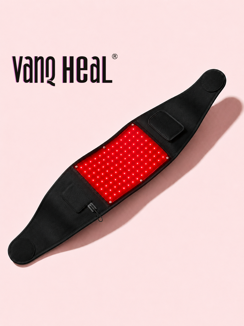 VanqHeal infrared massage belt set with controller cables adjustable straps and manual