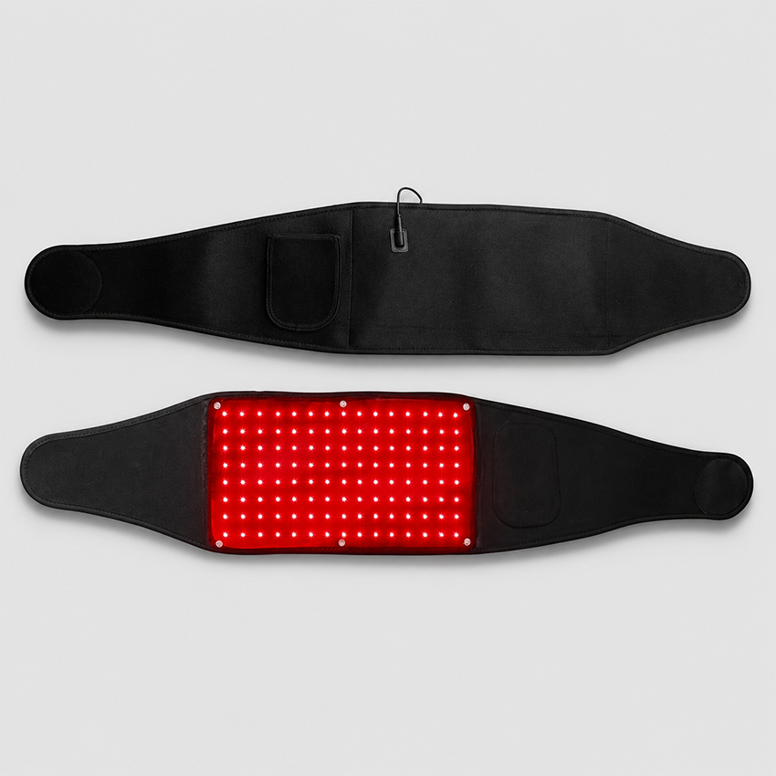 Red light therapy belt with 630nm red and 850nm infrared light for body wellness