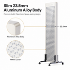 Slim 23.5mm aluminum alloy red light panel with premium PMMA LED cover
