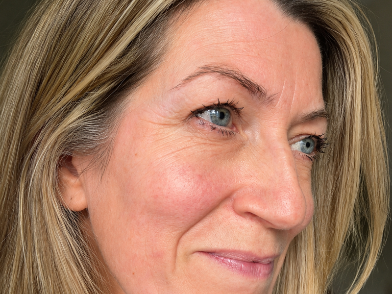 After face and neck LED mask routine for firmer smoother-looking skin