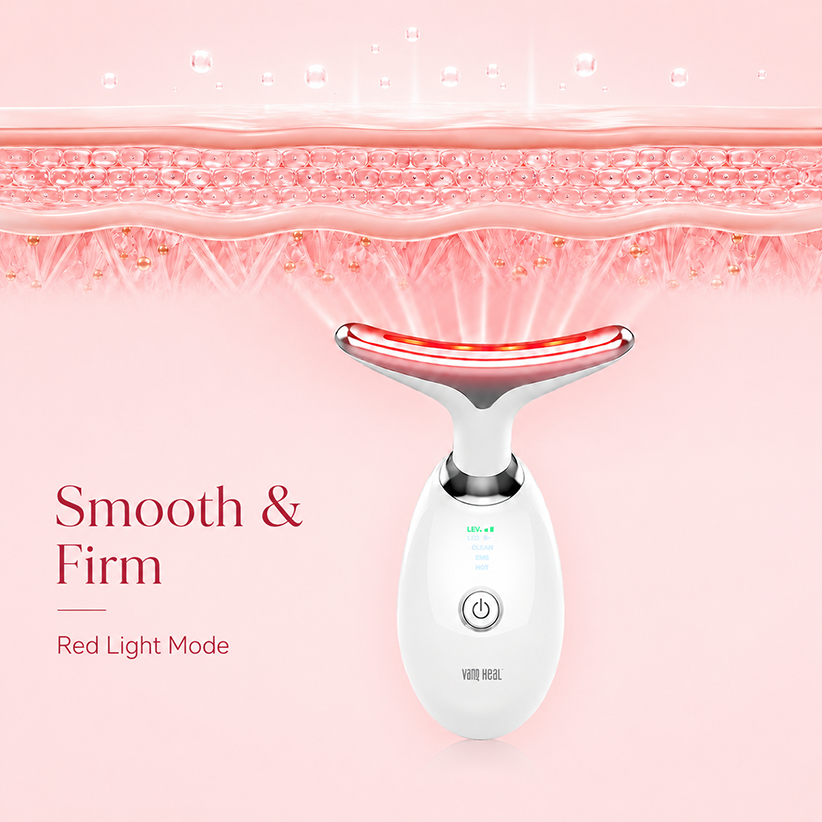 VanqHeal red light facial sculpting wand mode for smoother firmer-looking skin care