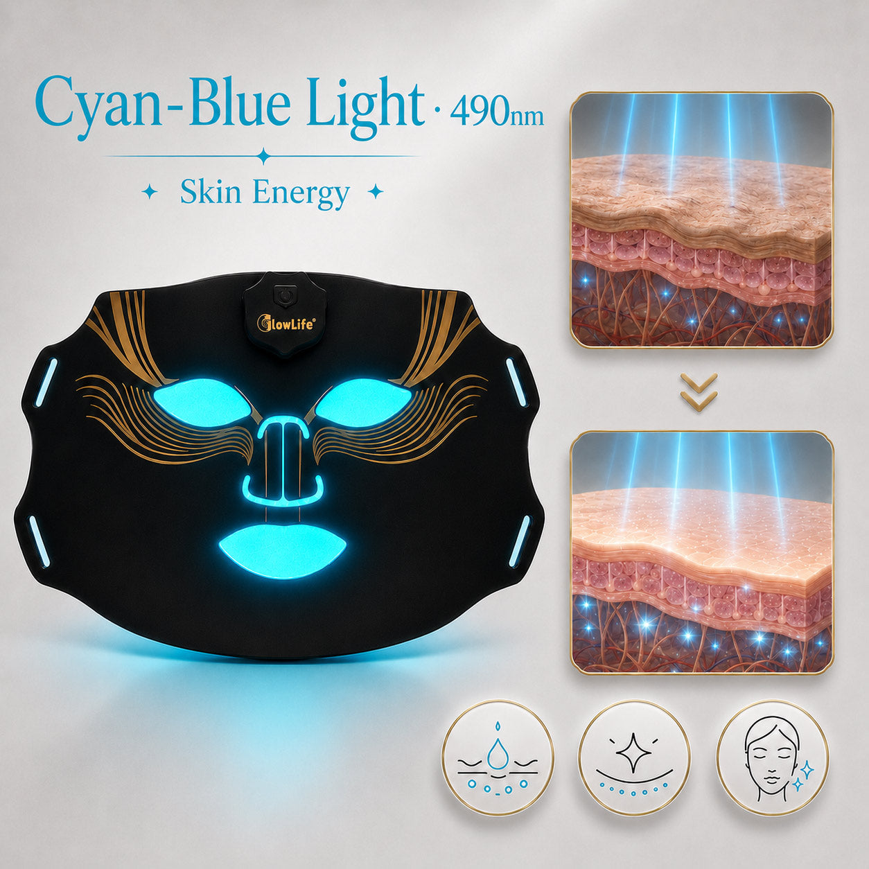 Cyan-Blue Light