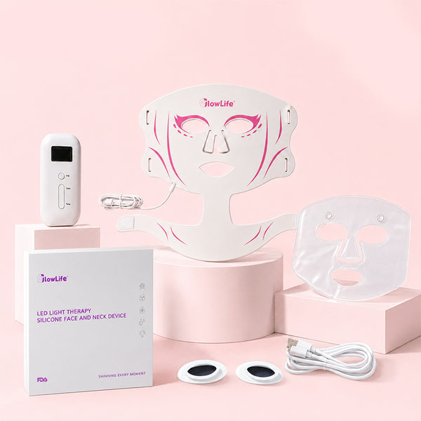Red Light Therapy Mask Face & Neck with 5 Wavelengths - Limited time 30% OFF