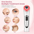 Handheld LED facial massager for jawline lifting massage and firmer-looking skin