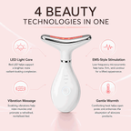 Micro Glow Facial Massager with EMS facial stimulation, vibration massage and LED beauty technology for skin care