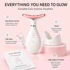 VanqHeal Micro Glow Facial Sculpting Device package with USB charging cable and accessories for home skincare use