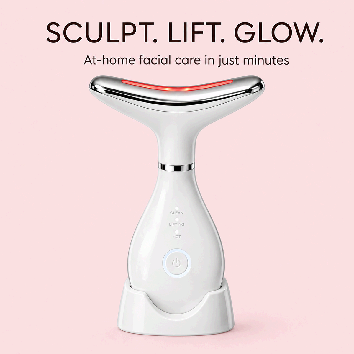 Micro Glow Facial Sculpting Device by VanqHeal designed for facial toning, lifting massage and daily beauty routines