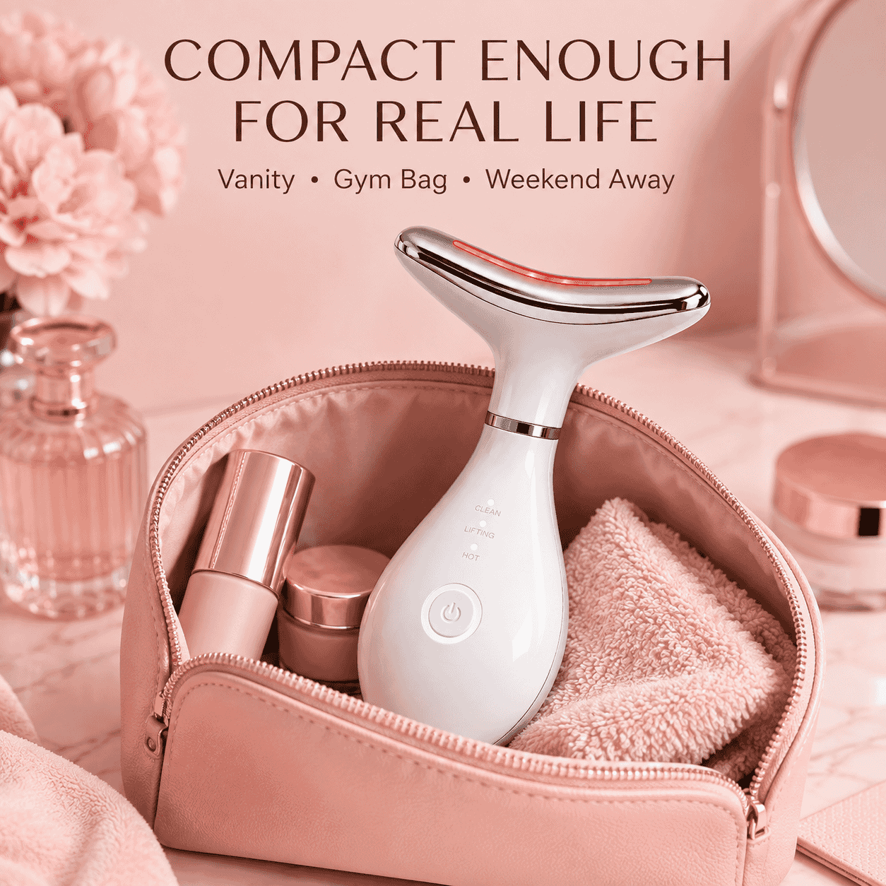 VanqHeal Micro Glow portable Facial Massager with USB rechargeable design for convenient beauty care anywhere